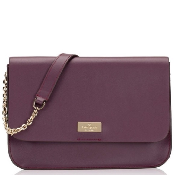 kate spade Bags Kate Spade Nwt Dark Purple Leather Shoulder Bag